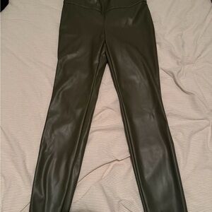 I love Tyler Madison Olive Green Faux Leather Pants